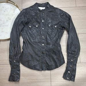 Allsaints Distressed Leather Jacket XS/0 Women’s